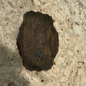 Vintage Duesenberg Metal Belt Buckle